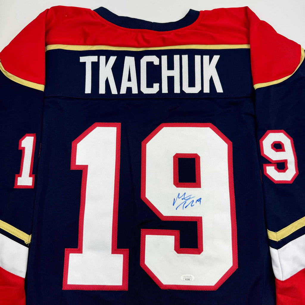 autographed-signed-matthew-tkachuk-florida-blue-hockey-jersey-jsa-coa