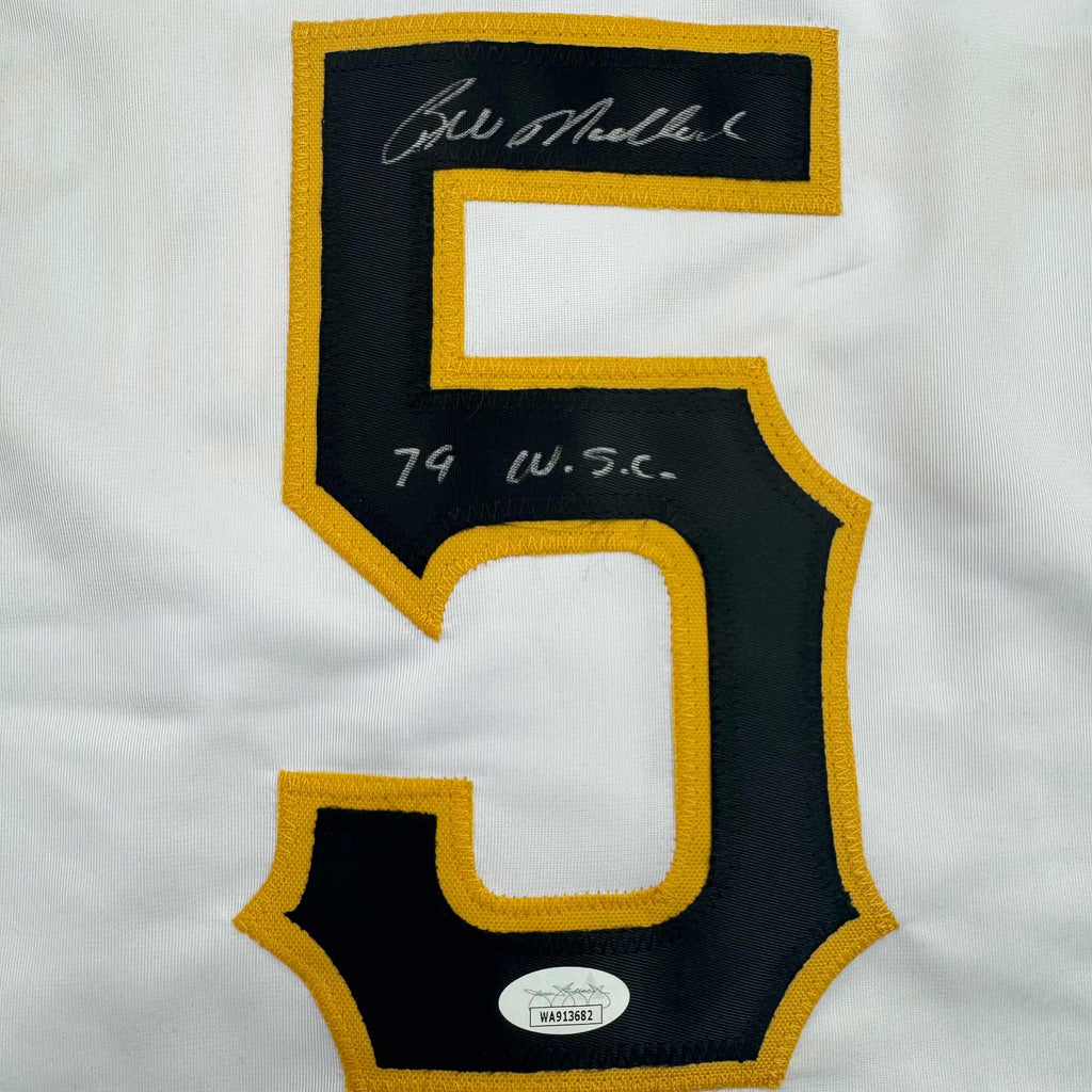 autographed-signed-bill-madlock-pittsburgh-white-baseball-jersey-jsa-coa