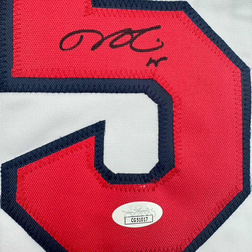 autographed-signed-dustin-pedroia-boston-white-baseball-jersey-jsa-coa