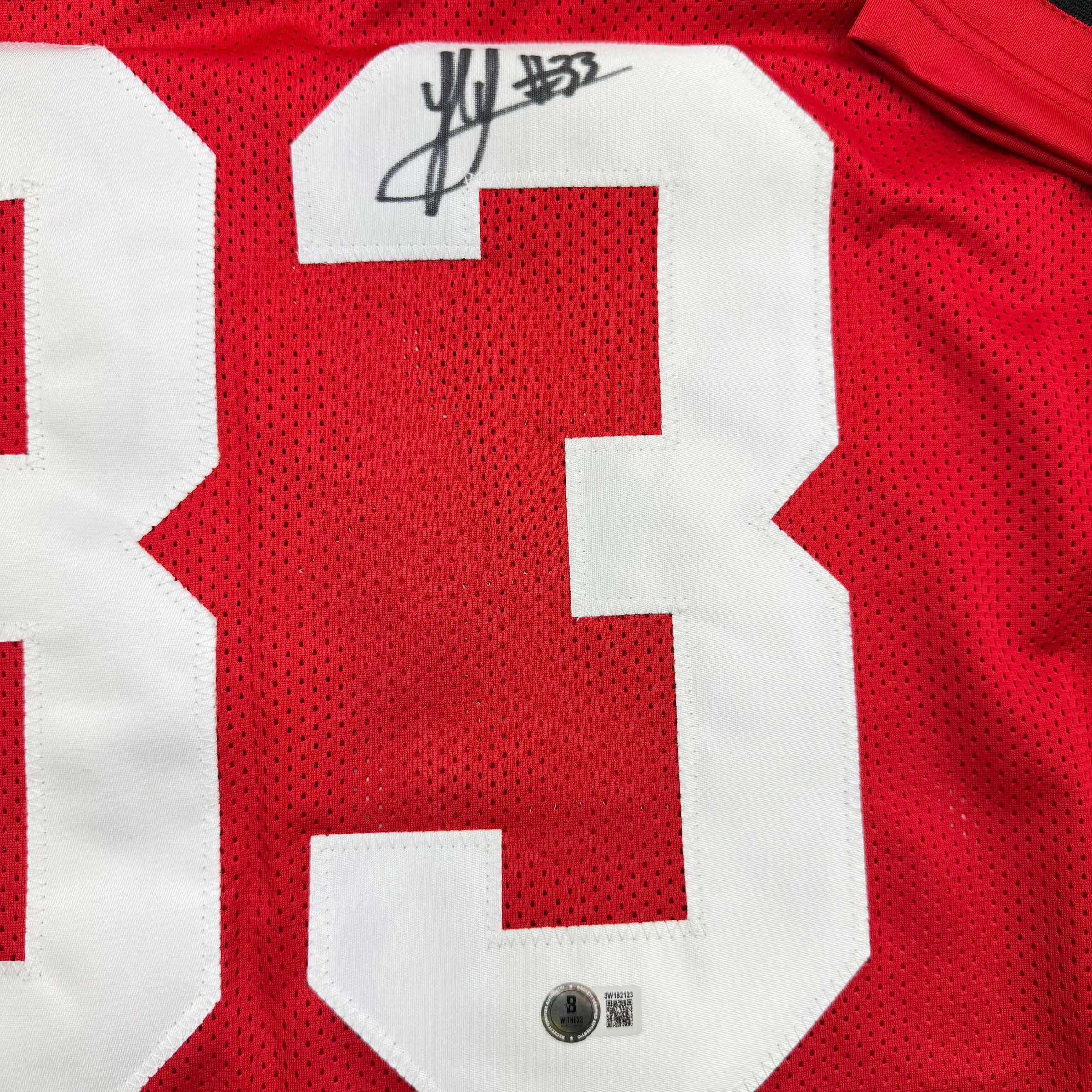 autographed-signed-jack-sawyer-ohio-state-red-college-football-jersey-beckett-bas-coa