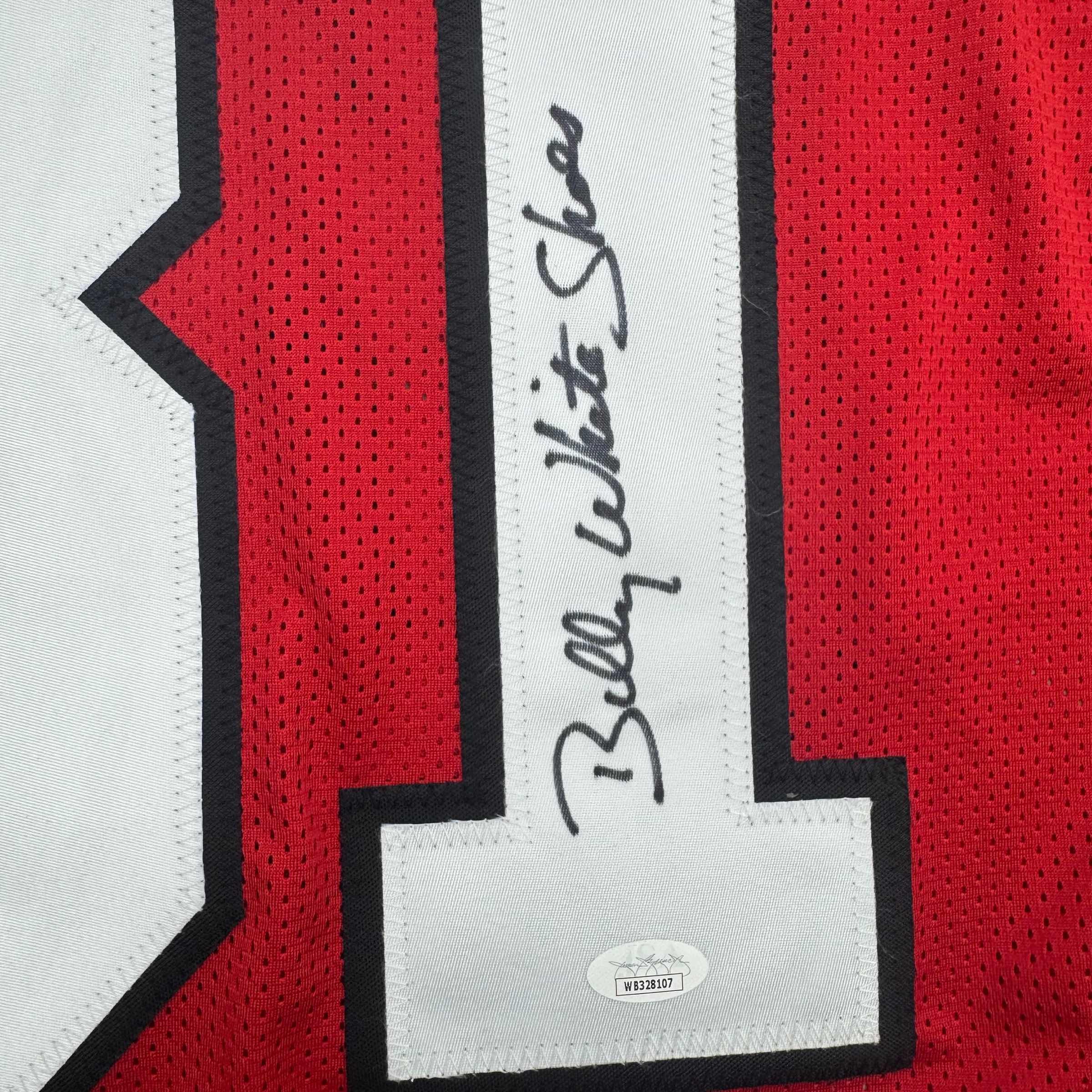 autographed-signed-billy-white-shoes-johnson-atlanta-red-football-jersey-jsa-coa