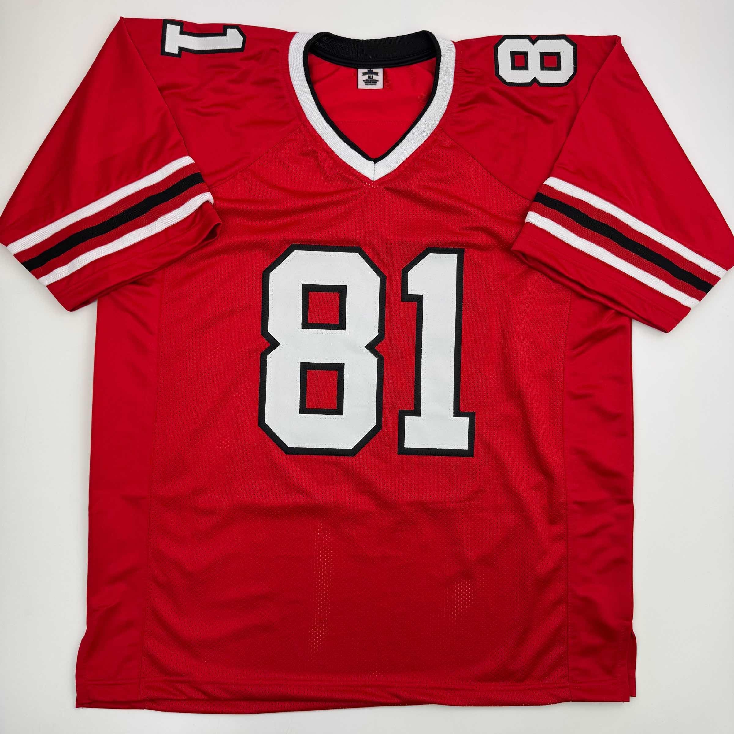autographed-signed-billy-white-shoes-johnson-atlanta-red-football-jersey-jsa-coa