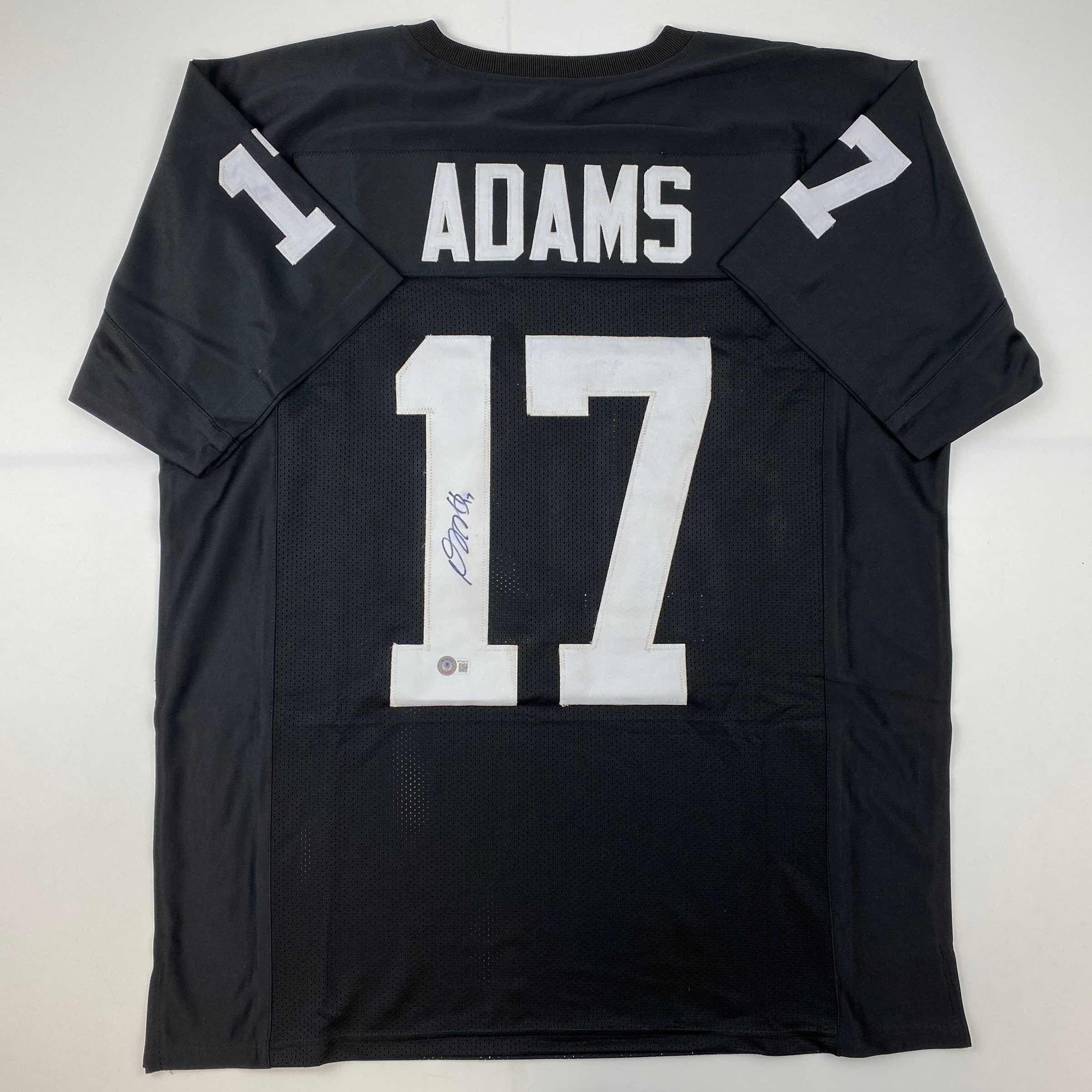 autographed-signed-davante-adams-las-vegas-oakland-black-football-jersey-beckett-bas-coa