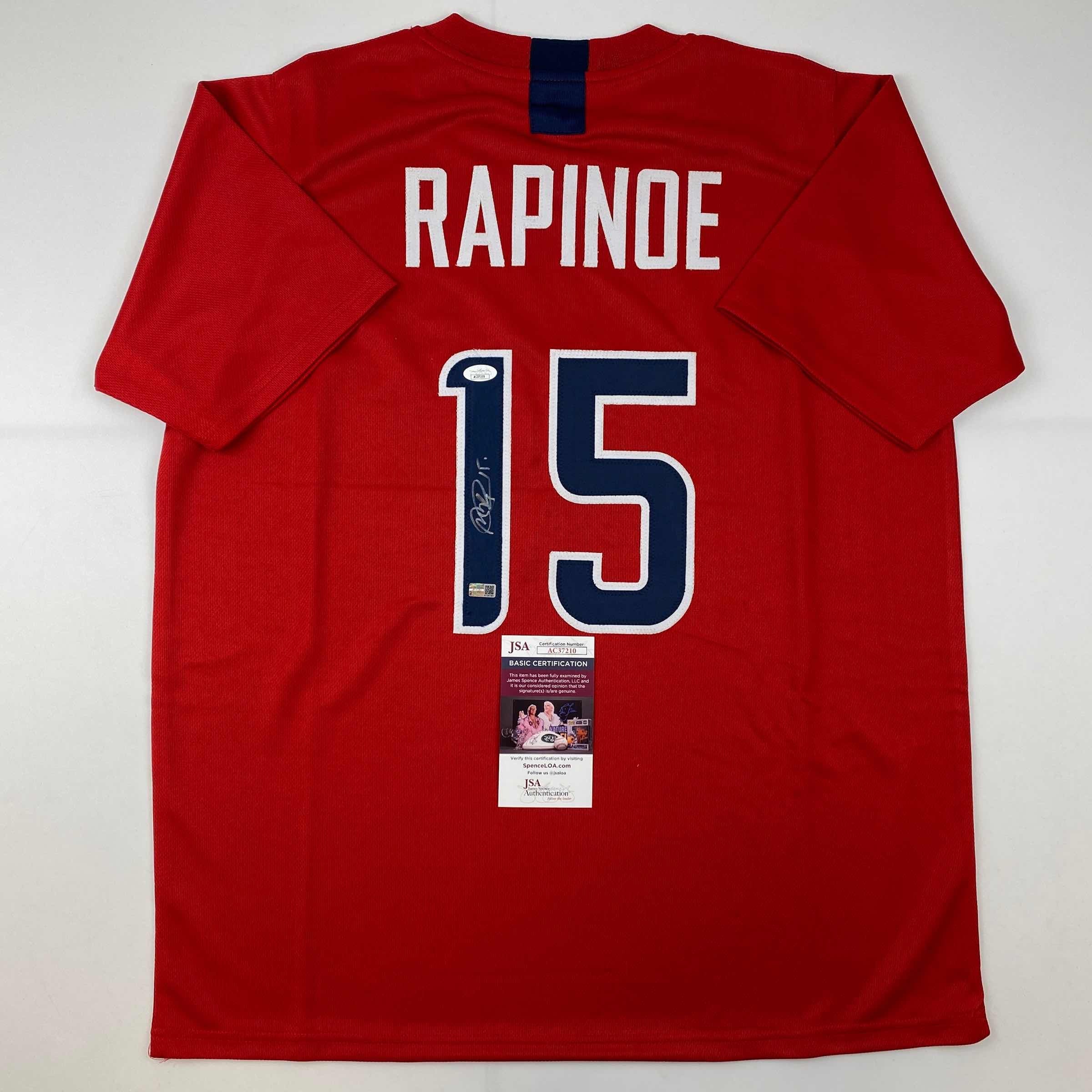 autographed-signed-megan-rapinoe-red-soccer-team-usa-united-states-world-cup-jersey-jsa-coa