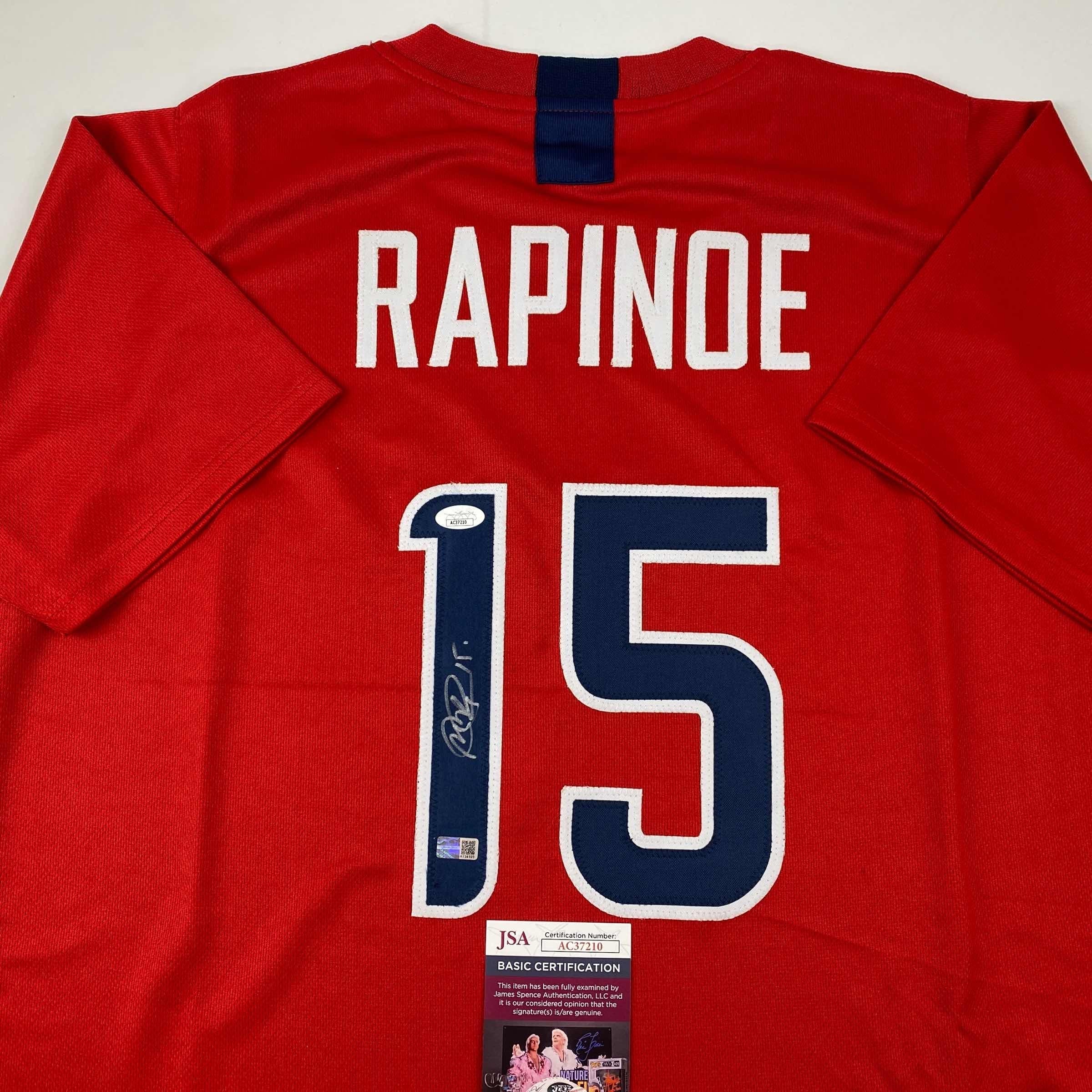 autographed-signed-megan-rapinoe-red-soccer-team-usa-united-states-world-cup-jersey-jsa-coa