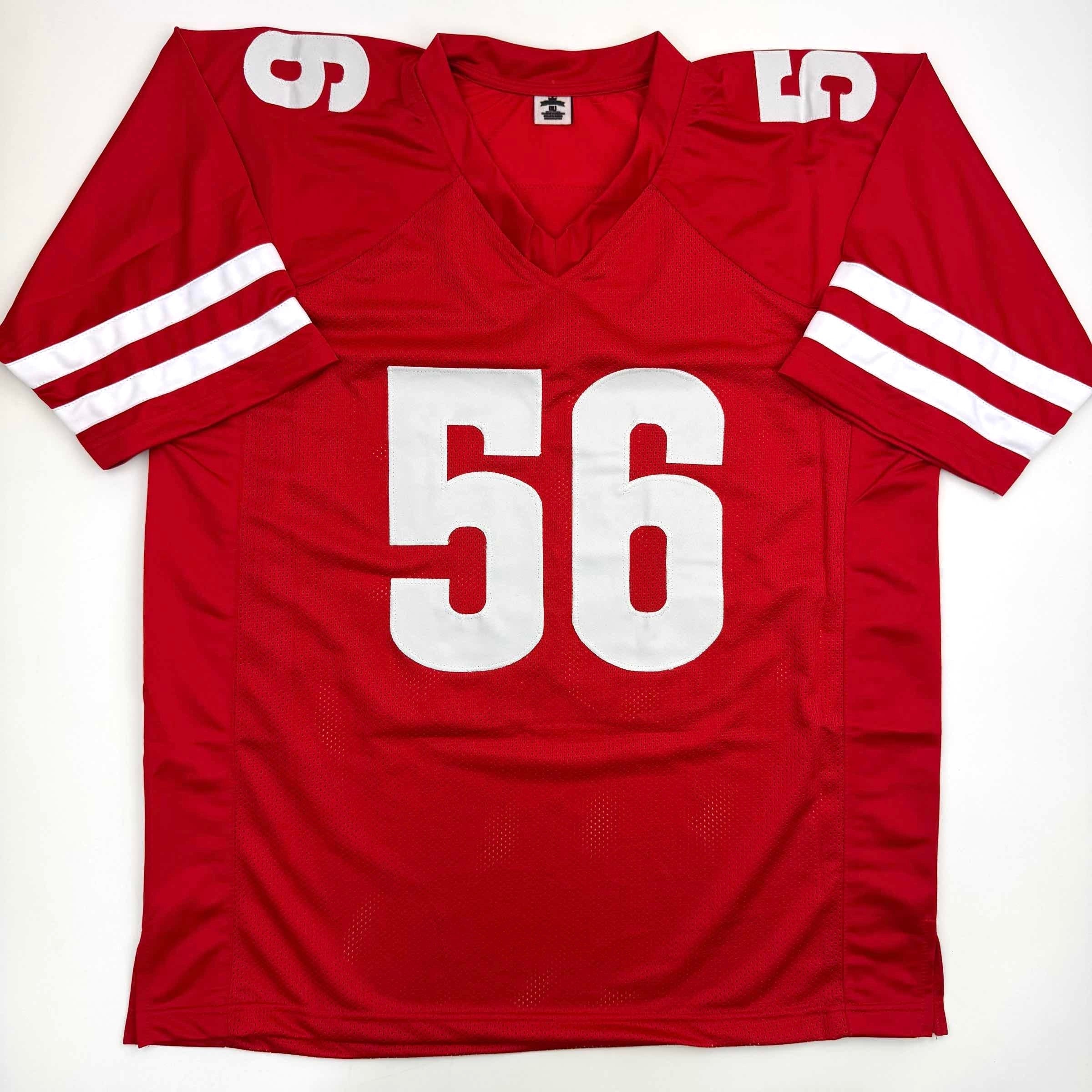 autographed-signed-zack-baun-wisconsin-red-college-football-jersey-jsa-coa