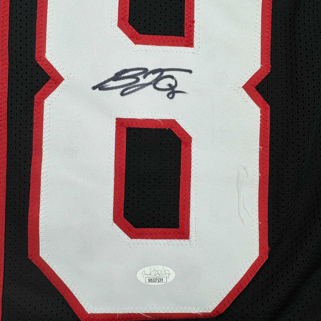 autographed-signed-b-j-bj-ojulari-arizona-black-football-jersey-jsa-coa