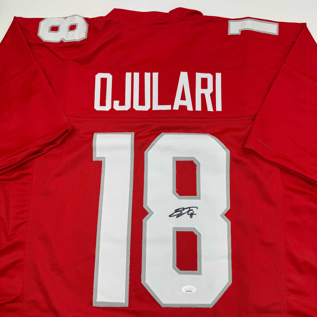 autographed-signed-b-j-bj-ojulari-arizona-red-football-jersey-jsa-coa
