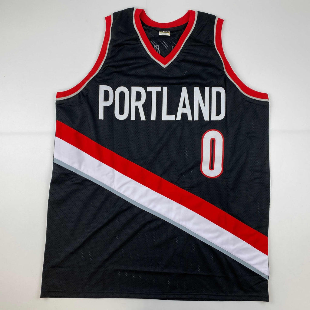 autographed-signed-damian-lillard-portland-black-basketball-jersey-jsa-coa