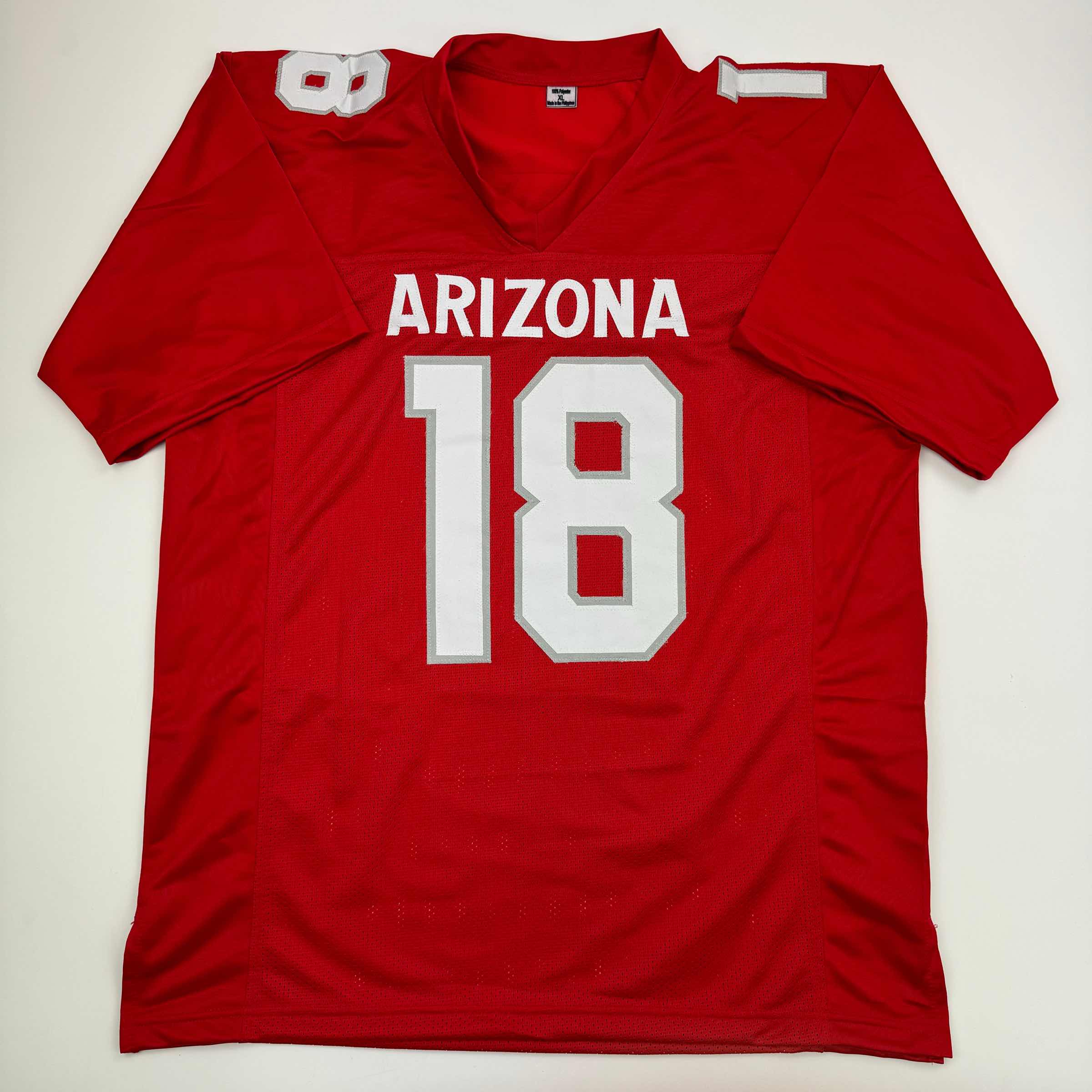 autographed-signed-b-j-bj-ojulari-arizona-red-football-jersey-jsa-coa