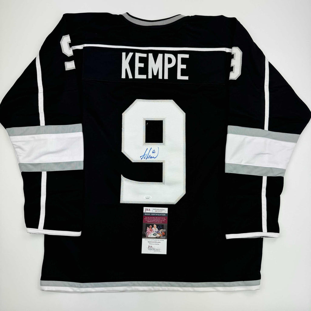 autographed-signed-adrian-kempe-los-angeles-la-black-hockey-jersey-jsa-coa