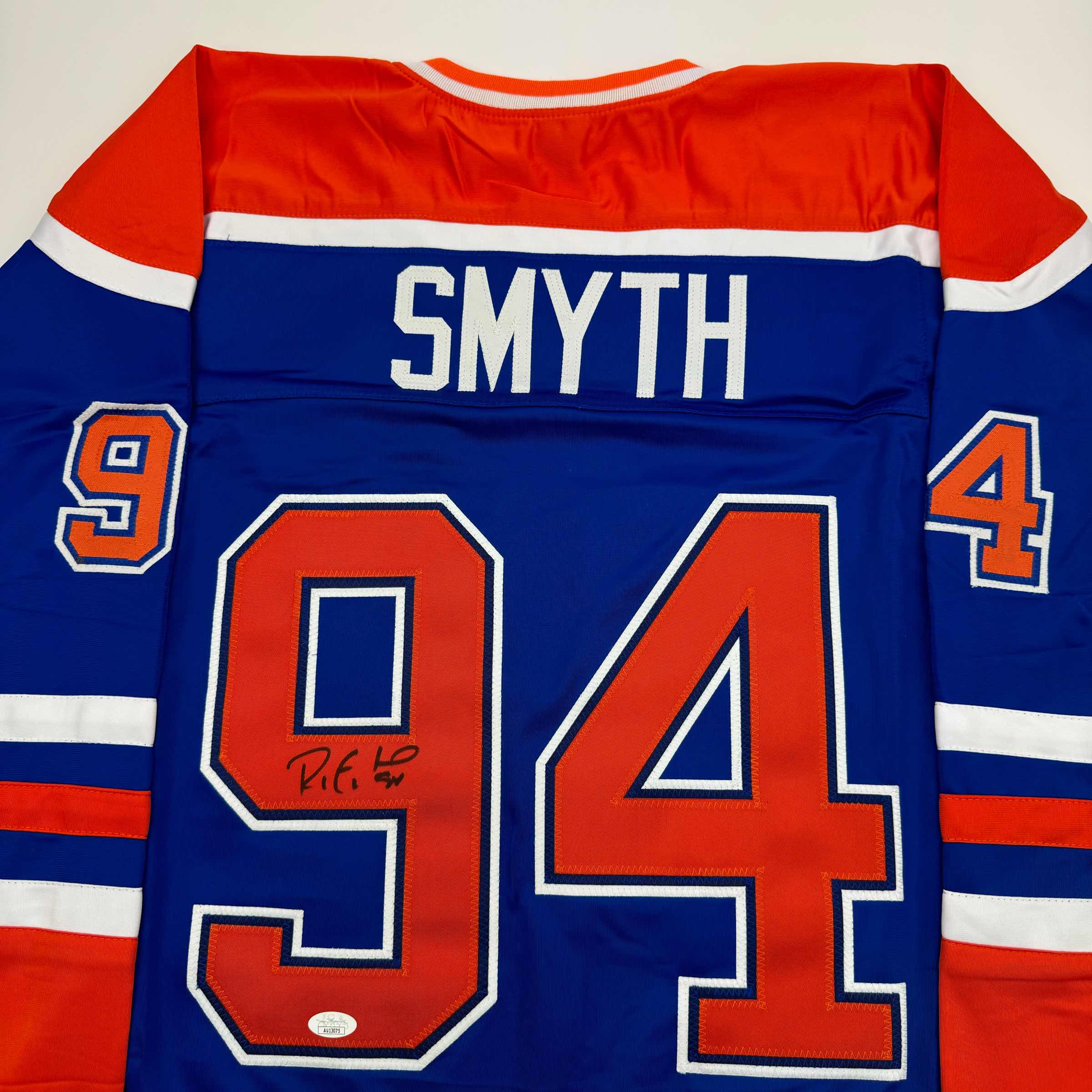 autographed-signed-ryan-smyth-edmonton-blue-hockey-jersey-jsa-coa