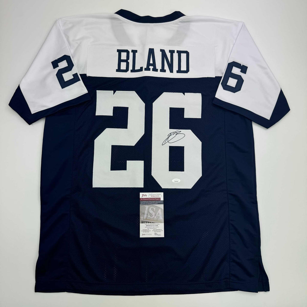 autographed-signed-daron-bland-dallas-thanksgiving-football-jersey-jsa-coa