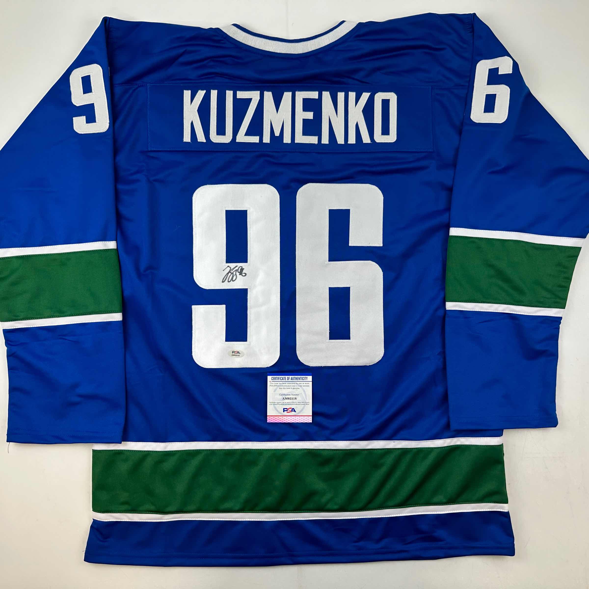 autographed-signed-andrei-kuzmenko-vancouver-blue-hockey-jersey-psa-dna-coa