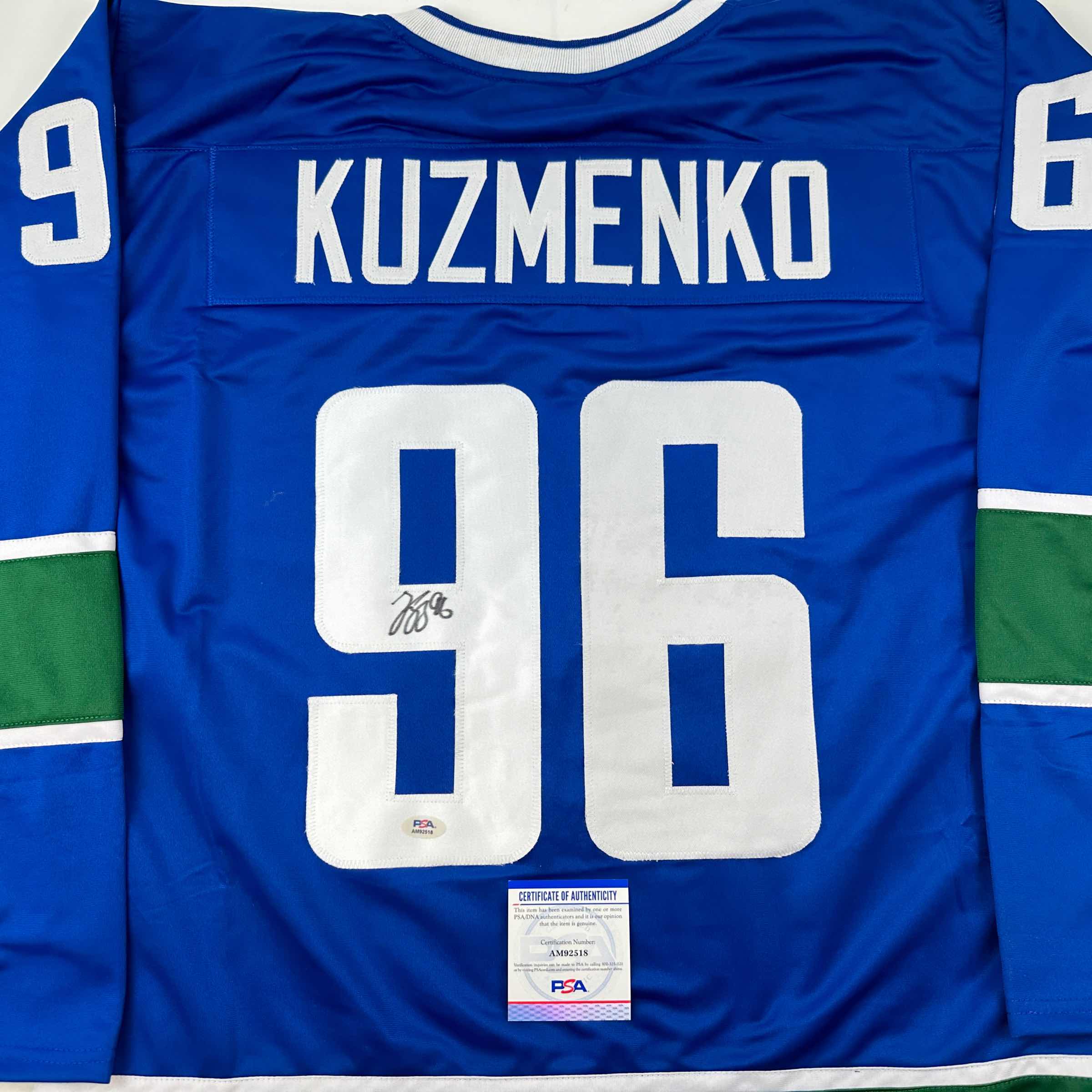 autographed-signed-andrei-kuzmenko-vancouver-blue-hockey-jersey-psa-dna-coa
