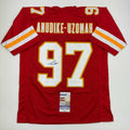 autographed-signed-felix-anudike-uzomah-kansas-city-red-football-jersey-jsa-coa