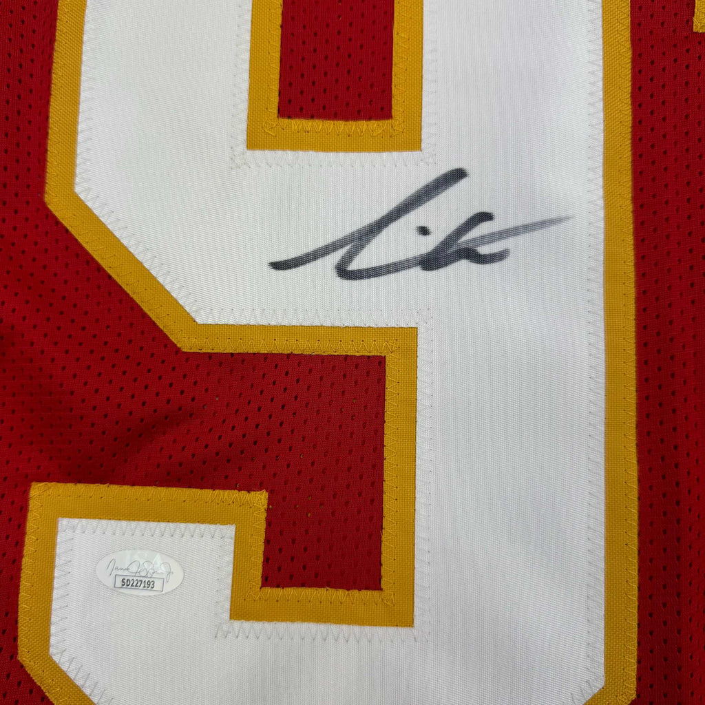autographed-signed-felix-anudike-uzomah-kansas-city-red-football-jersey-jsa-coa