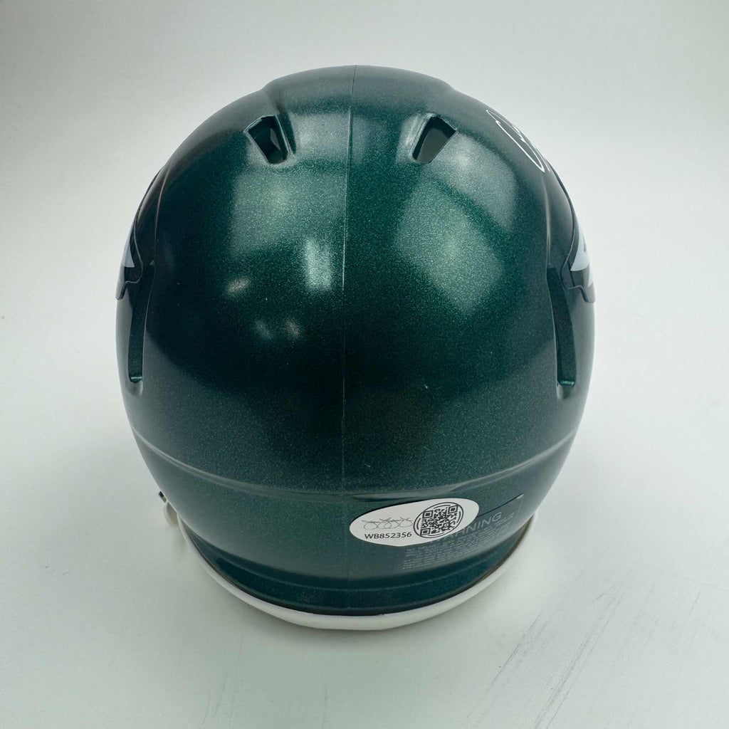 autographed-signed-quinyon-mitchell-philadelphia-eagles-green-mini-football-helmet-jsa-coa