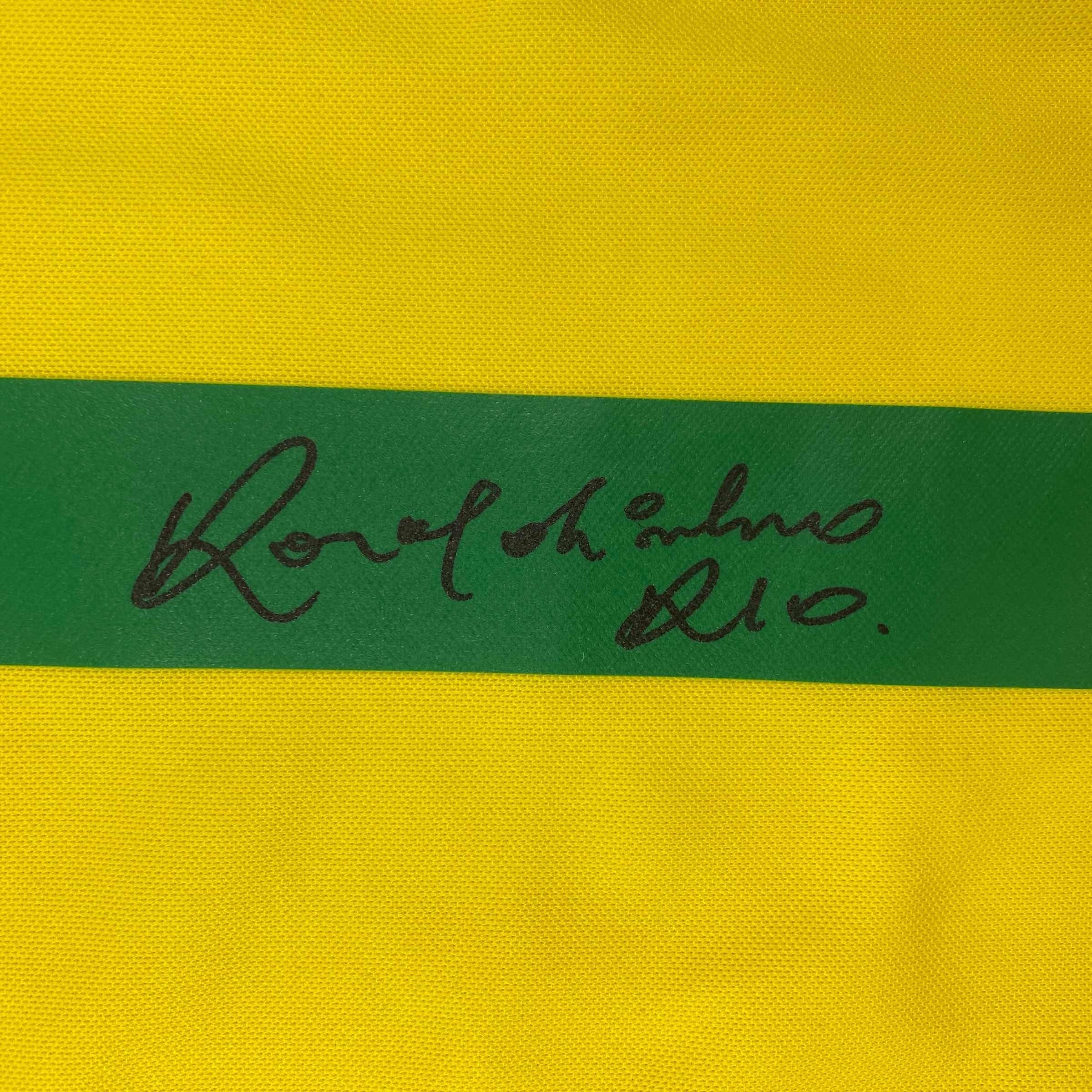 autographed-signed-ronaldinho-brazil-yellow-soccer-futbol-jersey-beckett-bas-coa