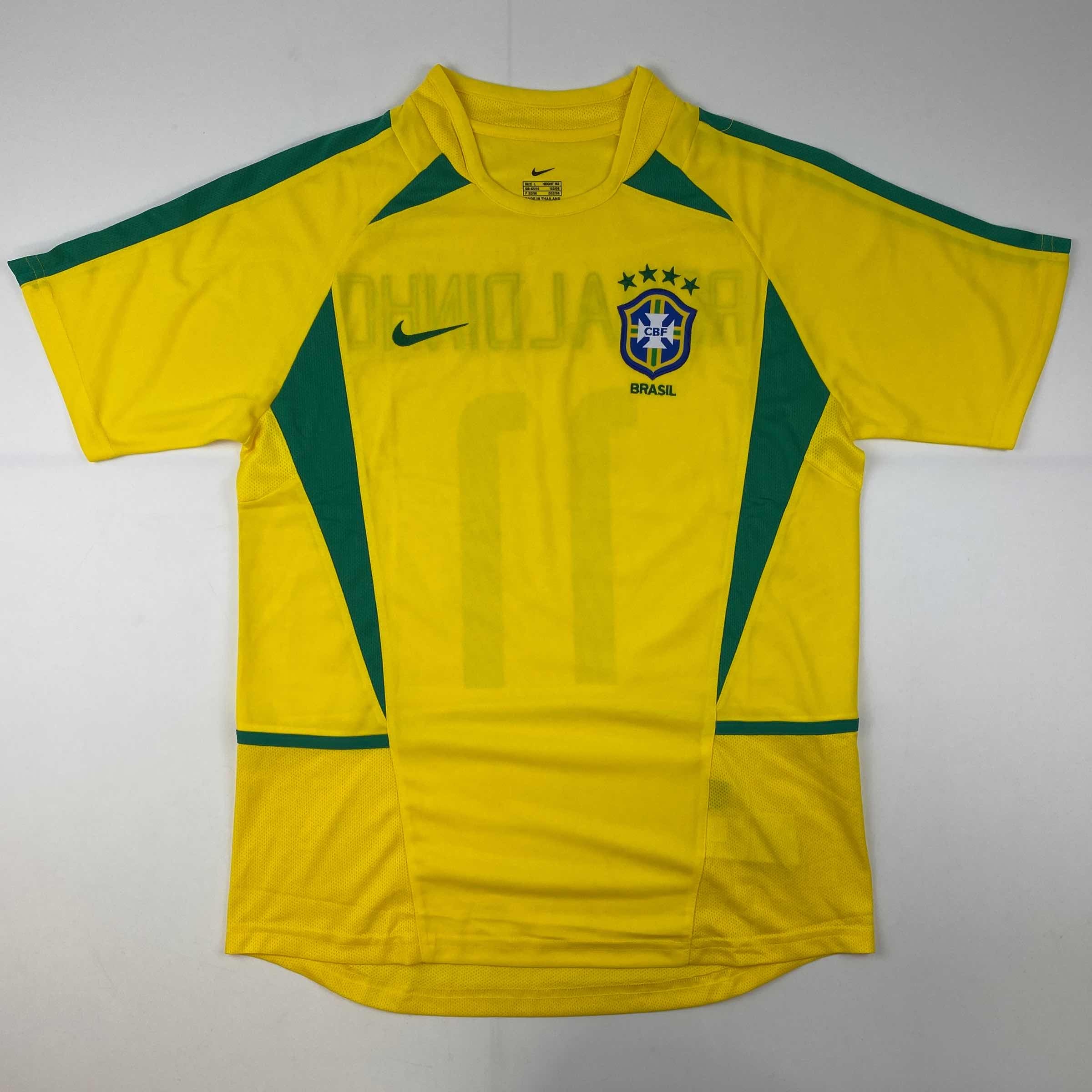 autographed-signed-ronaldinho-brazil-yellow-soccer-futbol-jersey-beckett-bas-coa