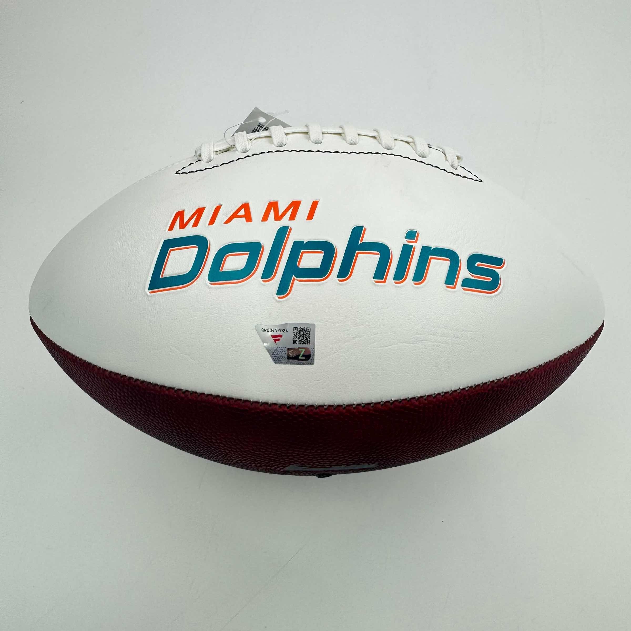 autographed-signed-ricky-williams-miami-dolphins-full-size-f-s-white-panel-logo-football-jsa-coa