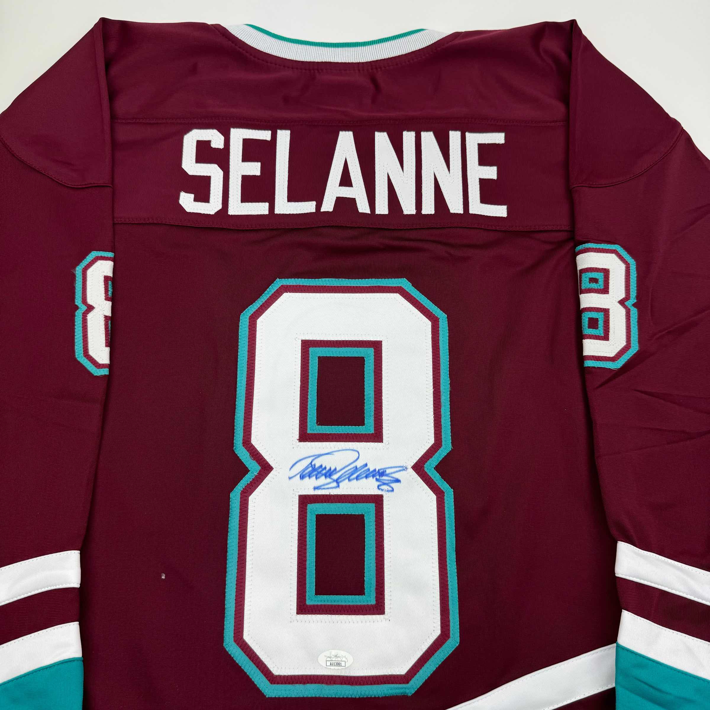 autographed-signed-teemu-selanne-anaheim-maroon-retro-hockey-jersey-jsa-coa