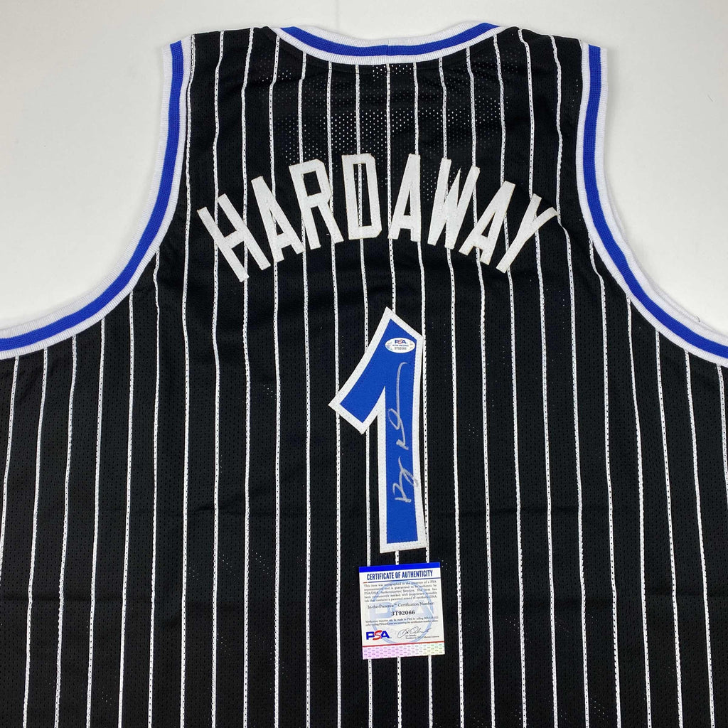 autographed-signed-anfernee-penny-hardaway-orlando-black-pinstripe-basketball-jersey-psa-dna-coa