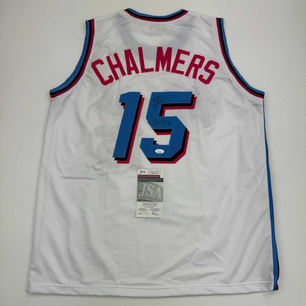 autographed-signed-mario-chalmers-miami-vice-white-basketball-jersey-jsa-coa