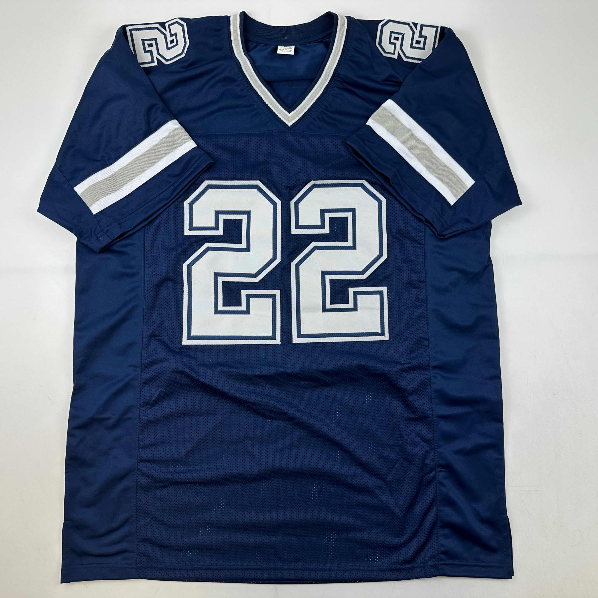 autographed-signed-emmitt-smith-dallas-blue-football-jersey-beckett-bas-coa