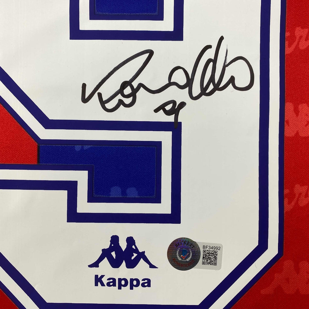 autographed-signed-ronaldo-nazario-fc-barcelona-red-blue-soccer-jersey-beckett-bas-coa