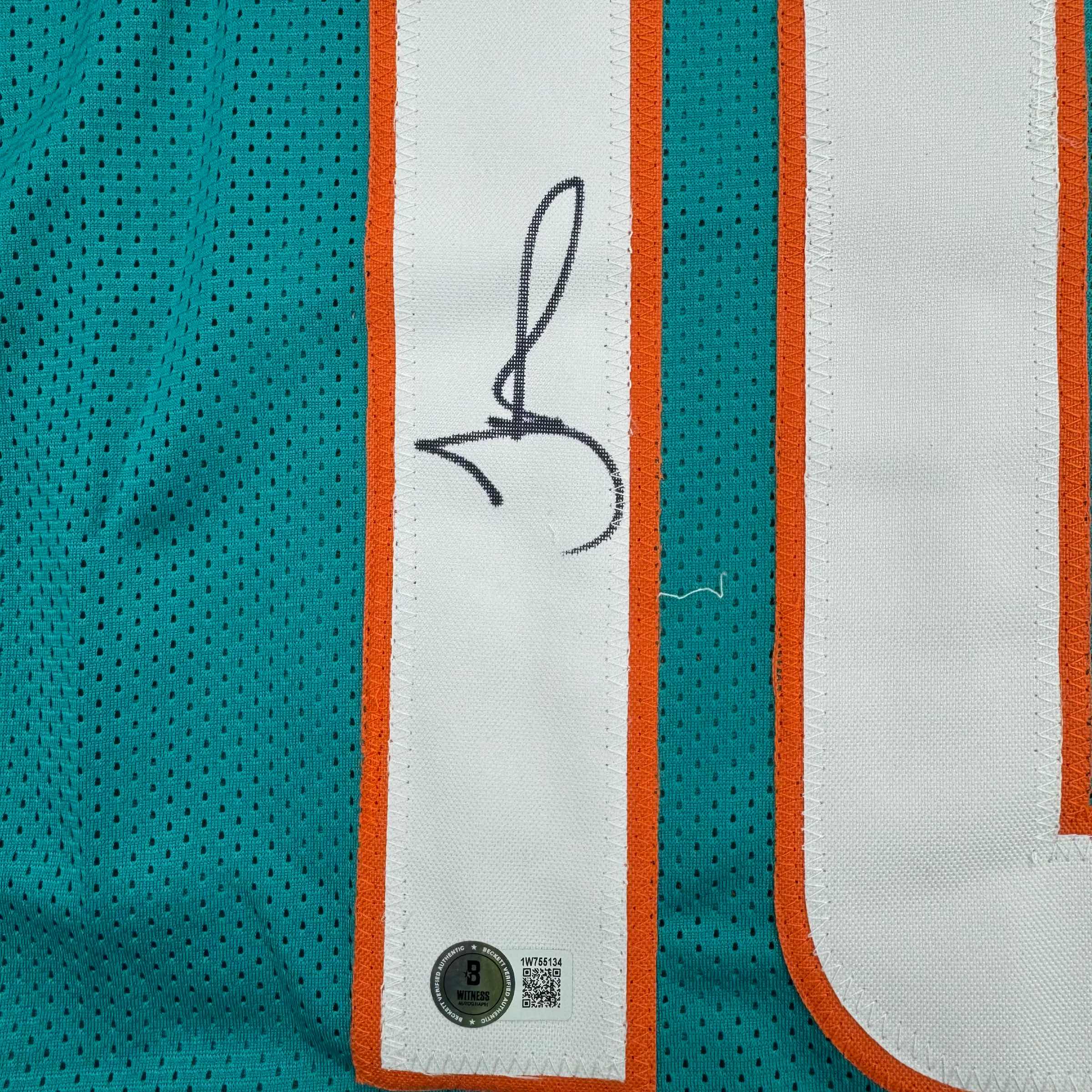 autographed-signed-tyreek-hill-miami-teal-football-jersey-beckett-bas-coa