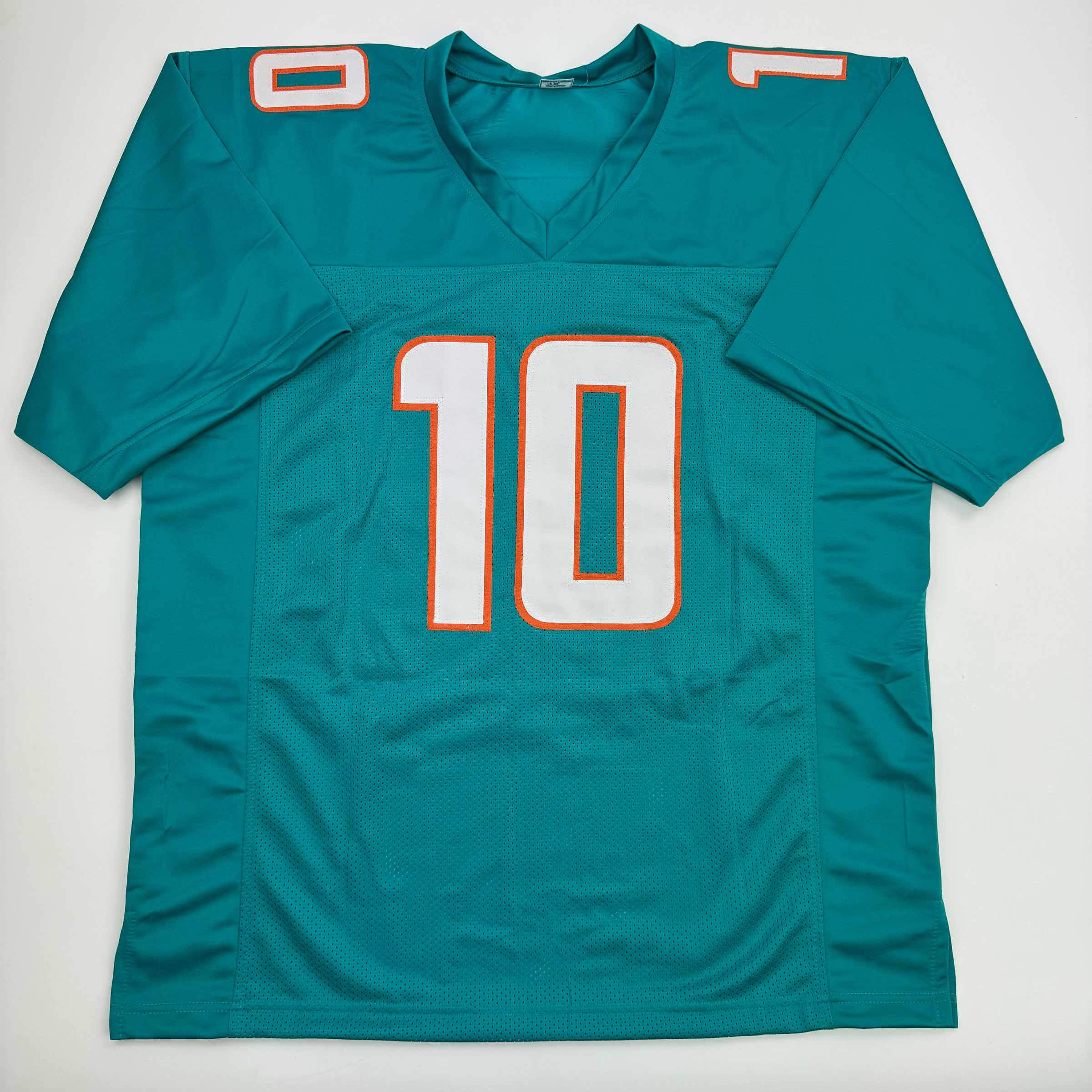autographed-signed-tyreek-hill-miami-teal-football-jersey-beckett-bas-coa