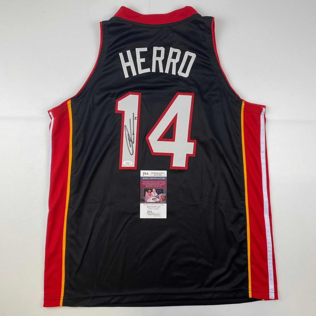 autographed-signed-tyler-herro-miami-black-basketball-jersey-jsa-coa