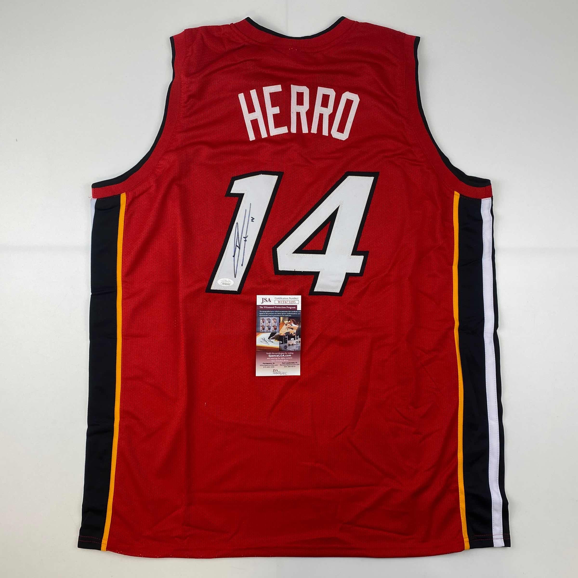 autographed-signed-tyler-herro-miami-red-basketball-jersey-jsa-coa