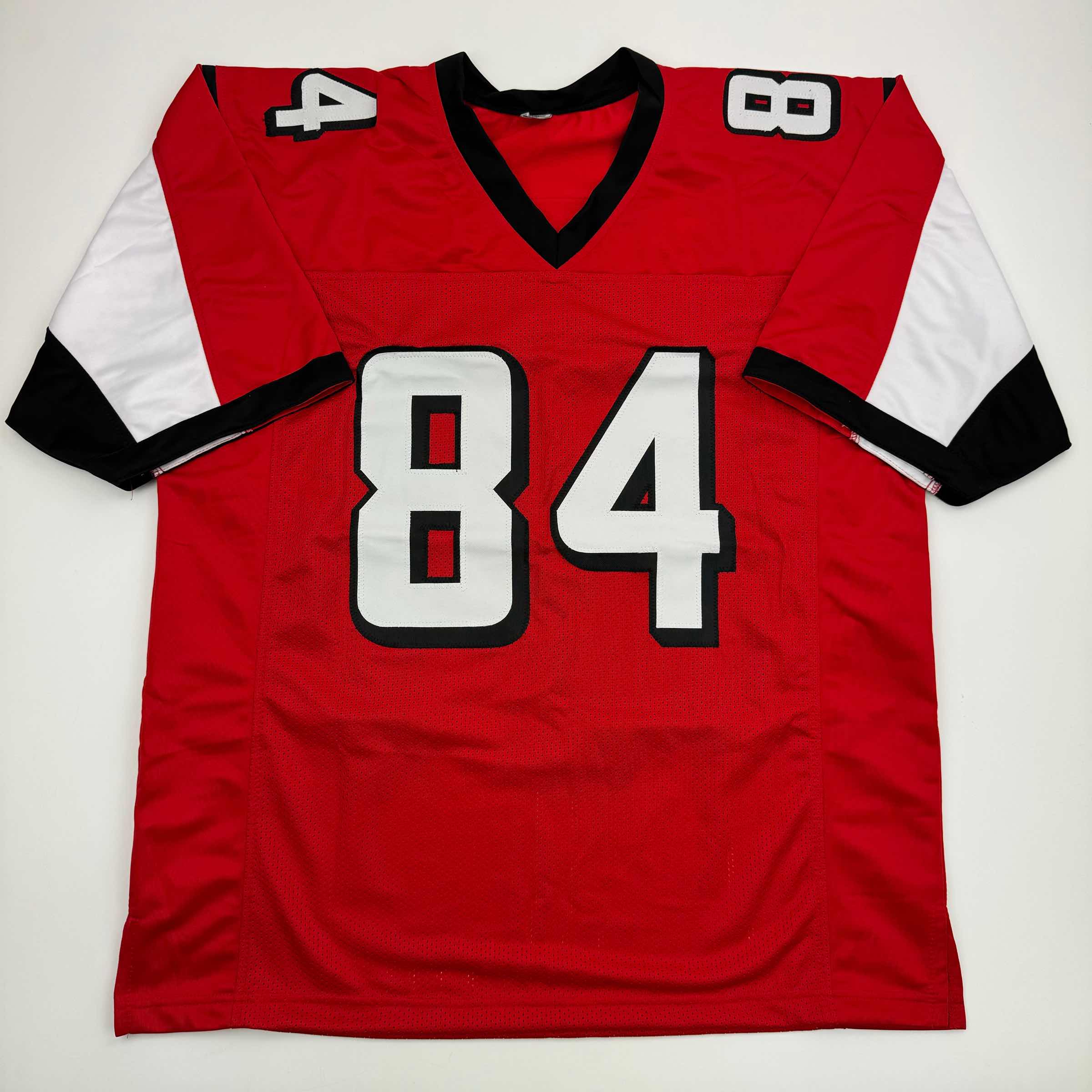 autographed-signed-roddy-white-atlanta-red-football-jersey-beckett-bas-coa