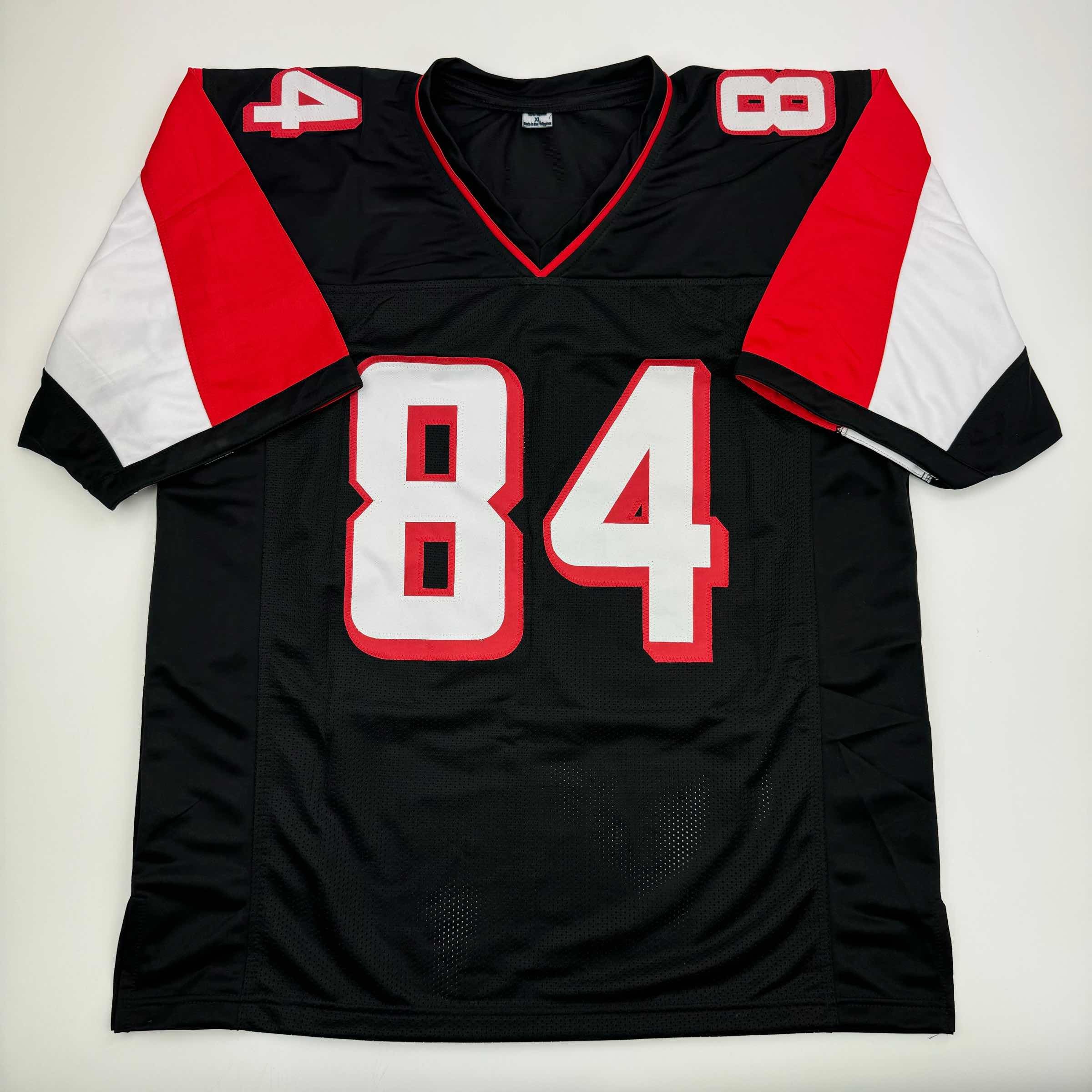 autographed-signed-roddy-white-atlanta-black-football-jersey-beckett-bas-coa