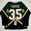 autographed-signed-marty-turco-dallas-green-hockey-jersey-jsa-coa