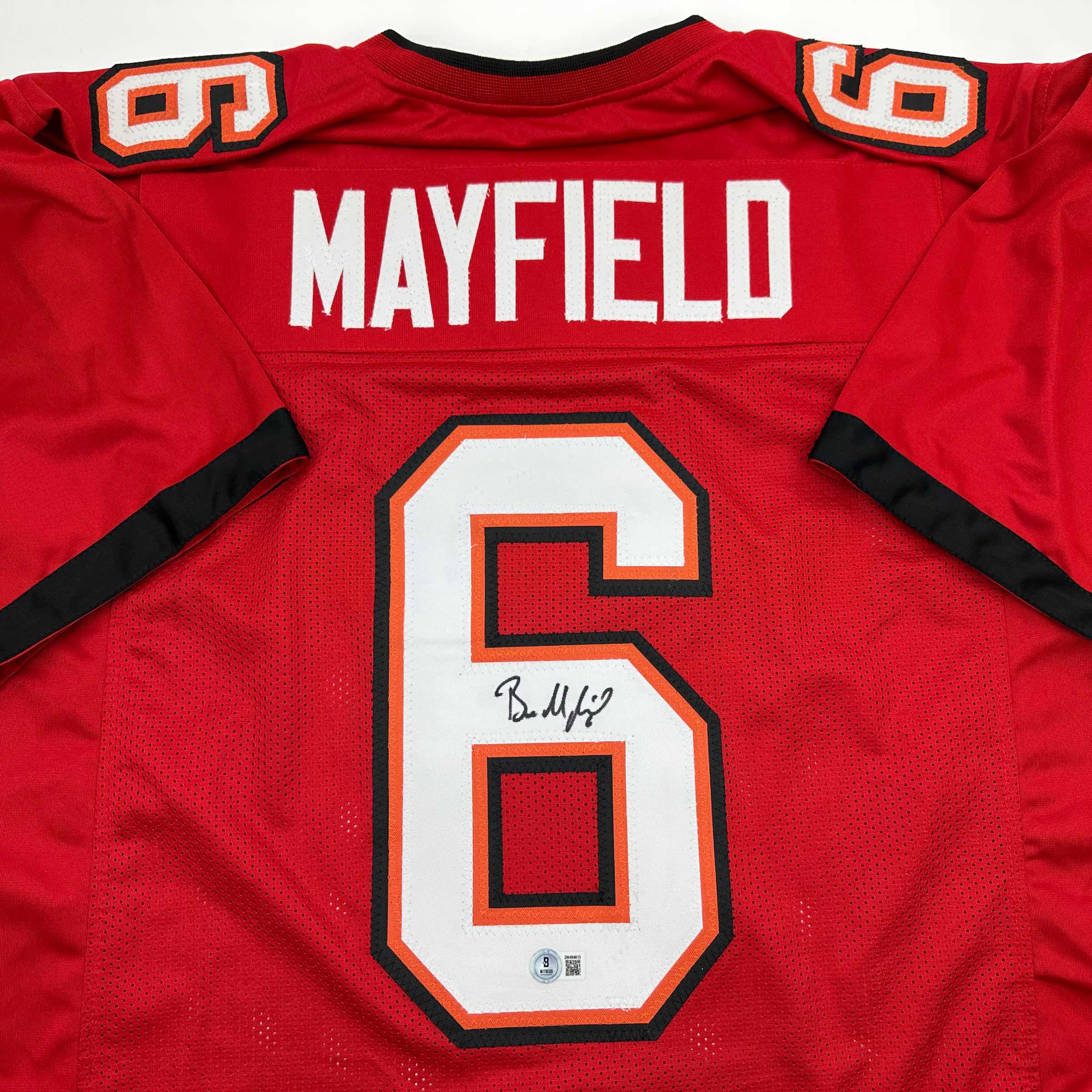 autographed-signed-baker-mayfield-tampa-bay-red-football-jersey-beckett-bas-coa