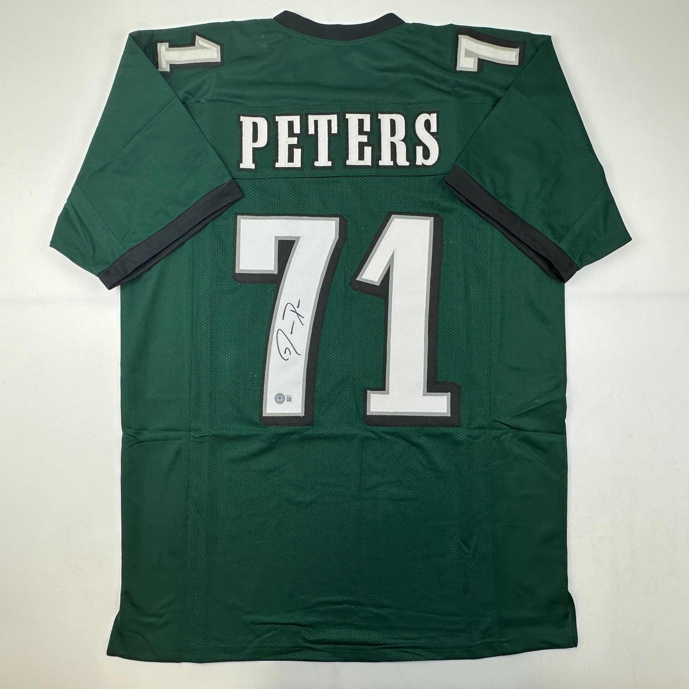 autographed-signed-jason-peters-philadelphia-green-football-jersey-beckett-bas-coa