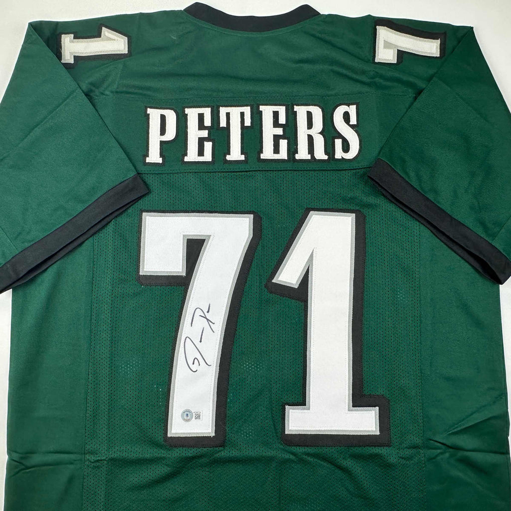 autographed-signed-jason-peters-philadelphia-green-football-jersey-beckett-bas-coa
