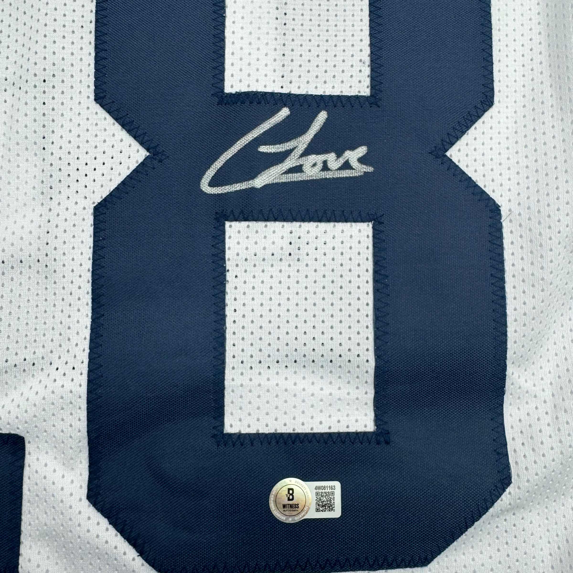 autographed-signed-colston-loveland-michigan-white-college-football-jersey-beckett-bas-coa
