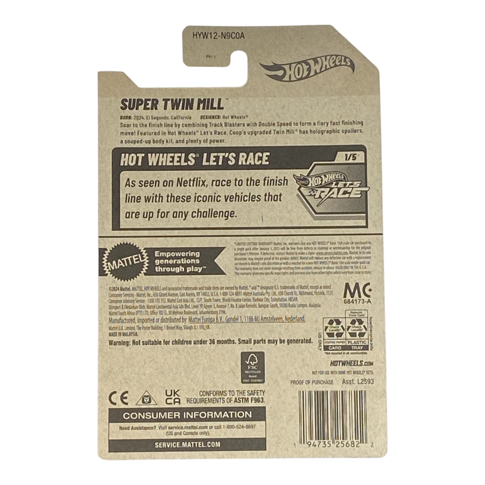 Hot Wheels Super Twin Mill - Hot Wheels Let's Race Series 1/5