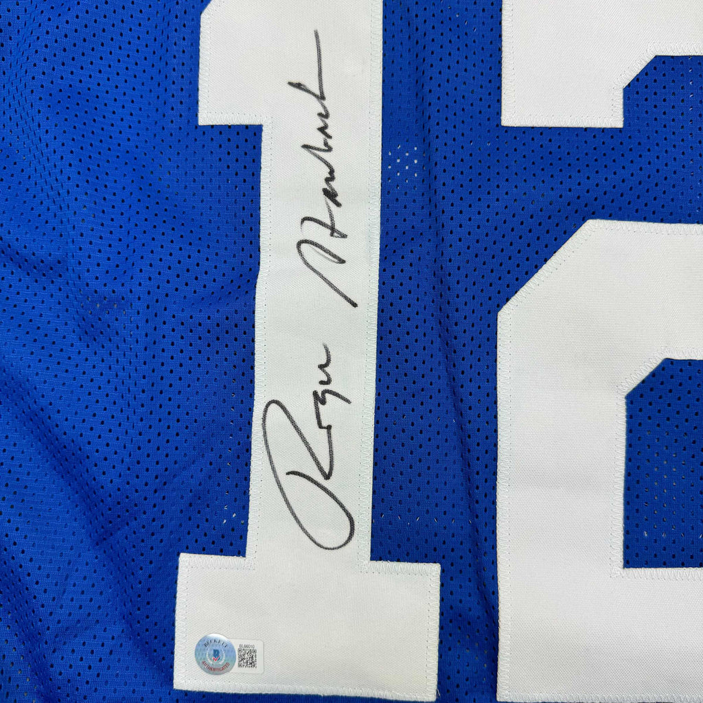 autographed-signed-roger-staubach-dallas-blue-football-jersey-beckett-bas-coa-1