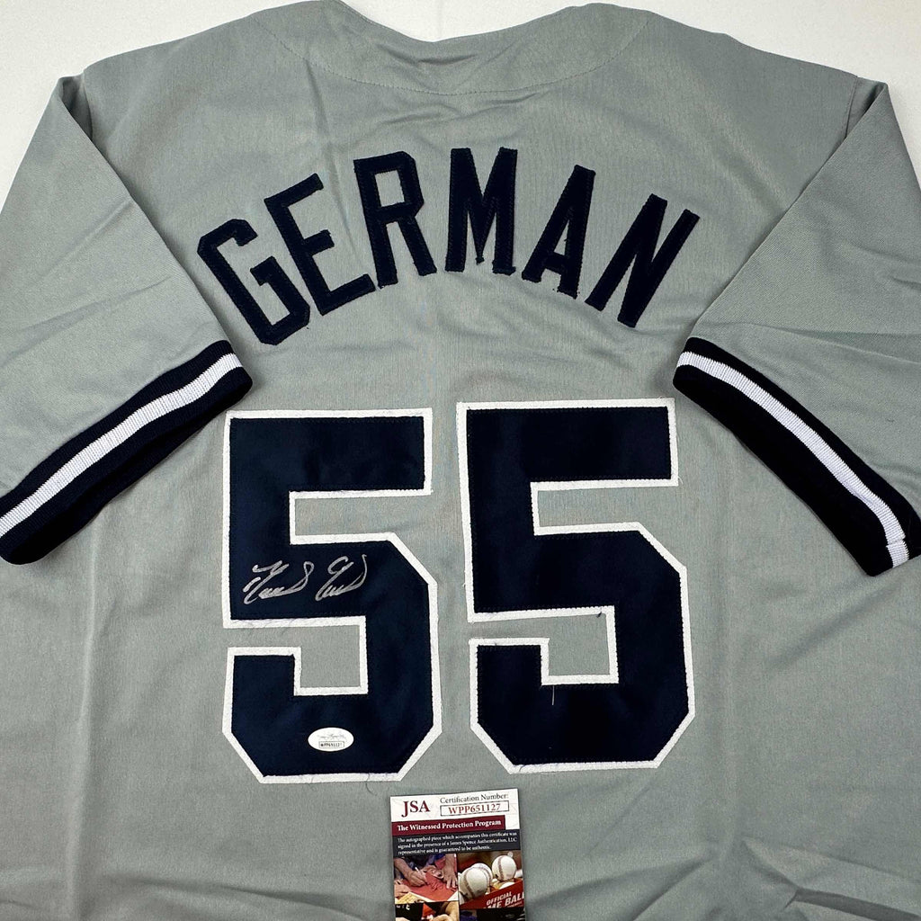 autographed-signed-domingo-german-new-york-grey-baseball-jersey-jsa-coa