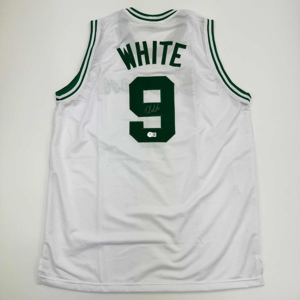 autographed-signed-derrick-white-boston-white-basketball-jersey-beckett-bas-coa