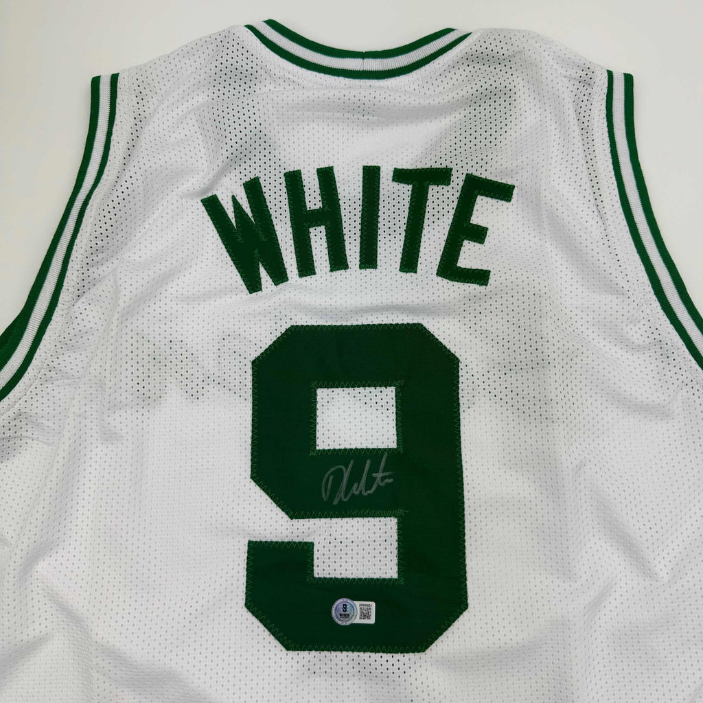 autographed-signed-derrick-white-boston-white-basketball-jersey-beckett-bas-coa