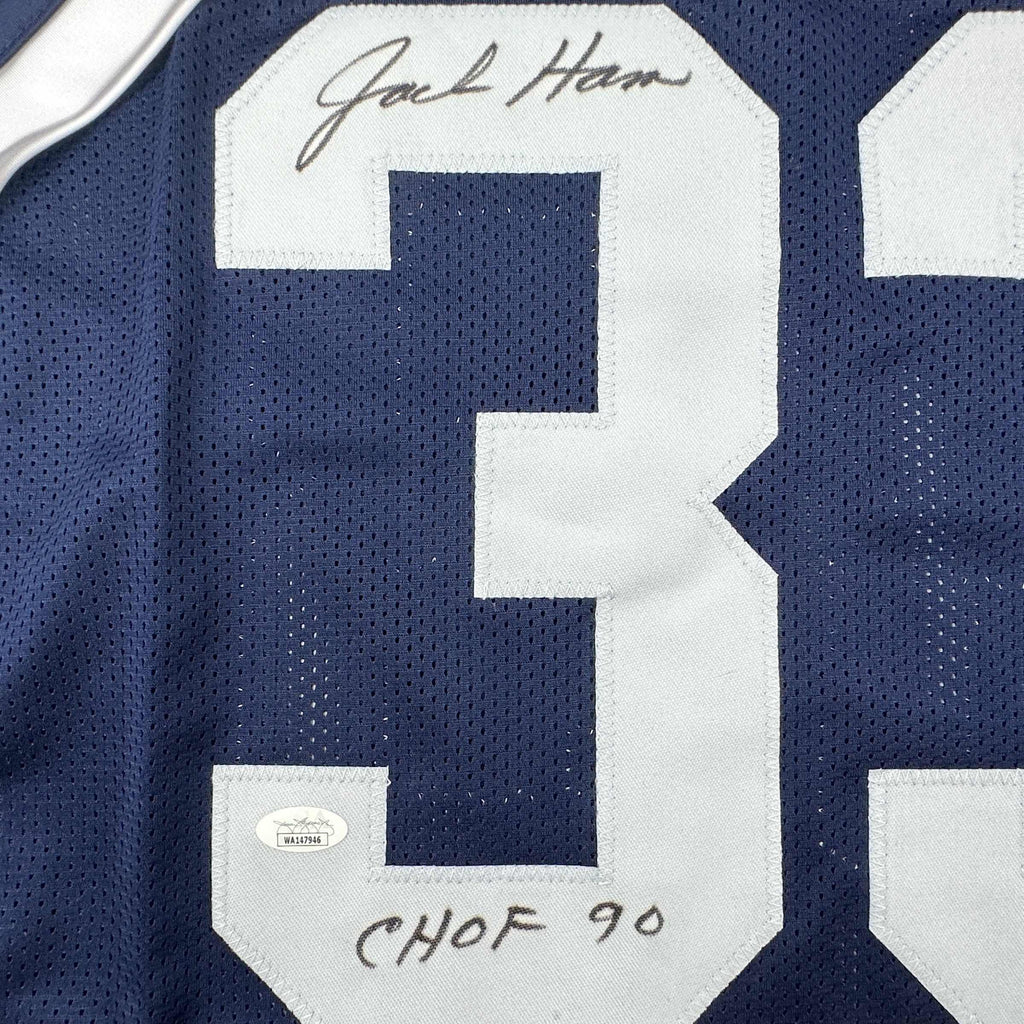 autographed-signed-jack-ham-chof-90-penn-state-blue-college-football-jersey-jsa-coa