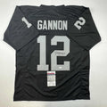 autographed-signed-rich-gannon-oakland-las-vegas-black-football-jersey-jsa-coa