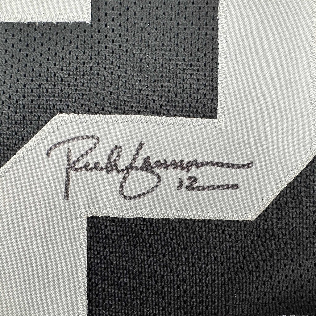 autographed-signed-rich-gannon-oakland-las-vegas-black-football-jersey-jsa-coa