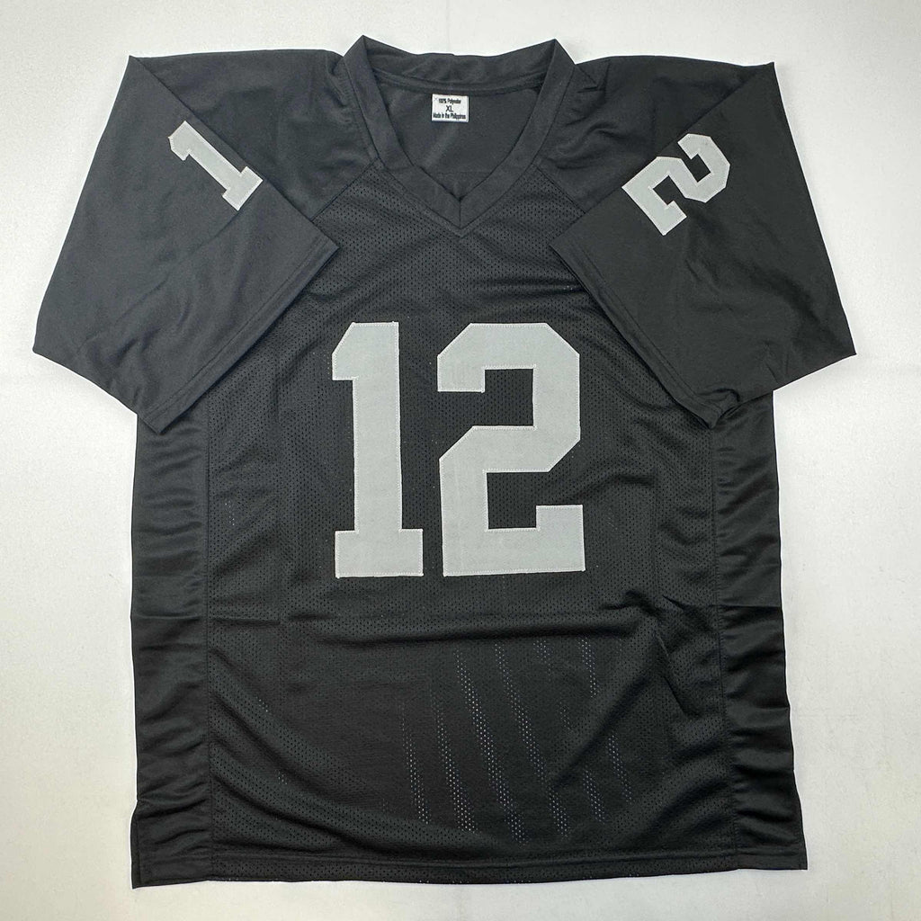autographed-signed-rich-gannon-oakland-las-vegas-black-football-jersey-jsa-coa